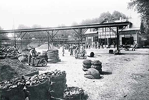  Kohlenlager in Straßburg mit damals modernen Kranbahnen