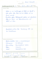 Eintrag Nr. 4 Berichtsheft Bernd Schrauth (1977)